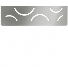 Schluter SHELF-N-S1 Brushed Stainless Steel Curve Design Tile In Shelf For Schluter Niche
